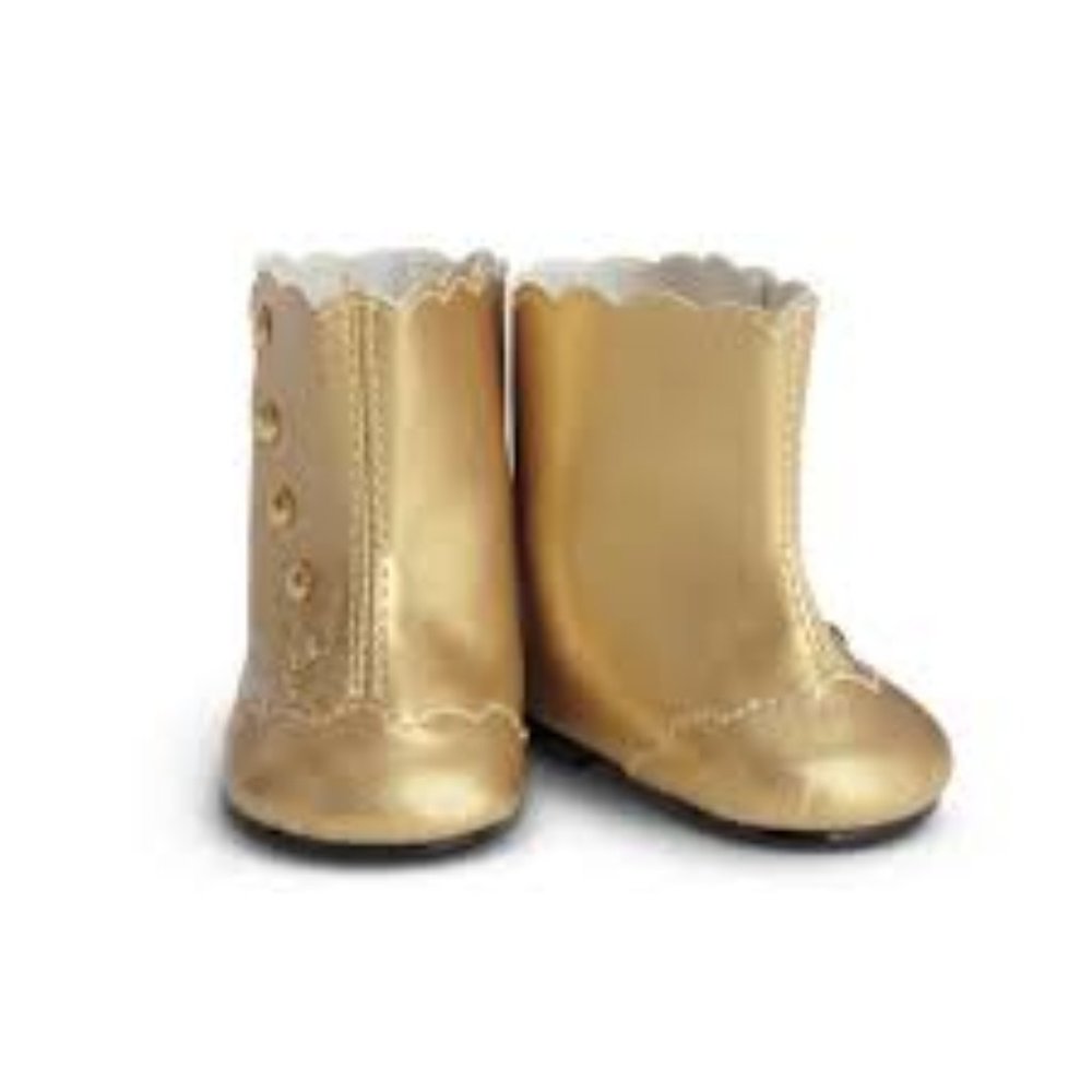 American Girl Cecile Fancy Gold Boots